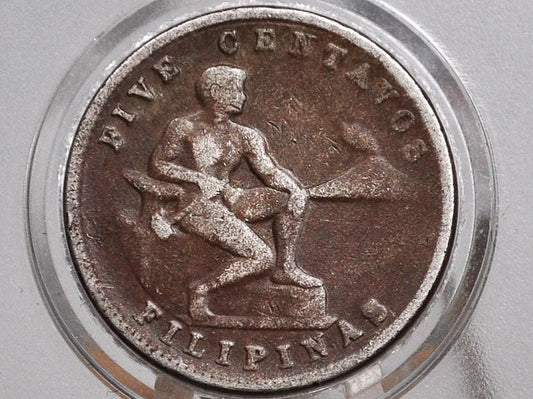 1935 Philippines 5 Centavos - Great Detail - 1935 Five Centavos - Territorial Philippines - Franklin D. Roosevelt -