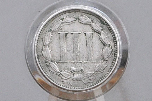 1870 Three Cent Nickel US Coin - Choose by Grade / Condition - Civil War Era - 3 Cent Nickel 1870