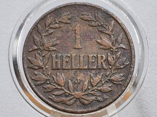 1910 German East Africa 10 Heller Coin - Toned Coin - XF Condition - German Deutsch Ostafrika - Hamburgische Munze Mint -