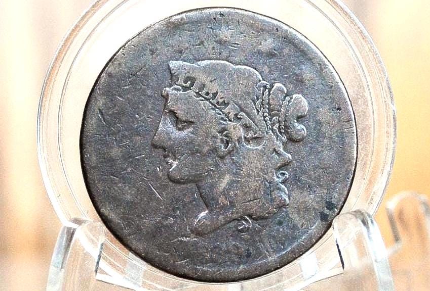 1839 Large Cent - Very Fine Details - 1839 US 1 Cent - 1839 One Cent - Matron Head Modified 1835 to 1839 Young Head