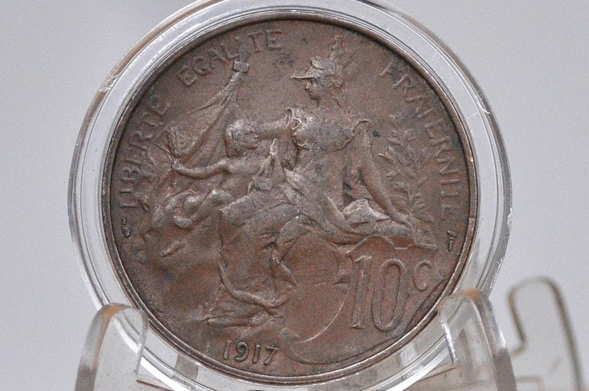 1909-1917 French 10 Centimes Coin - Choose by Date, Ten Centimes France, Beautiful Coins, Authentic -