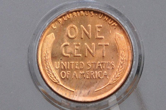 1933-D Wheat Penny - Red / BU - Denver Mint - 1933D Wheat Ear Cent - 1933 D Cent, Rarer Penny, Higher Grade