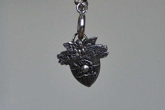 Scarce Sterling Silver West Point Crest Pendant - Stamped and Tested Sterling Silver - Military Academy Medallion - USMA Charm