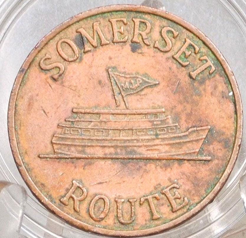 Bermuda Ferry Token Somerset Route - Transportation Token Bermuda Ferry - Somerset Route Bermuda Ferry Token