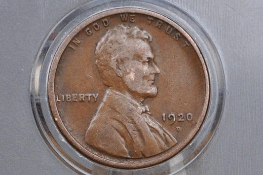 1920-D Wheat Penny - Choose by Grade - Denver Mint - 1920 D Wheat Ear Cent - Good Date and Mint