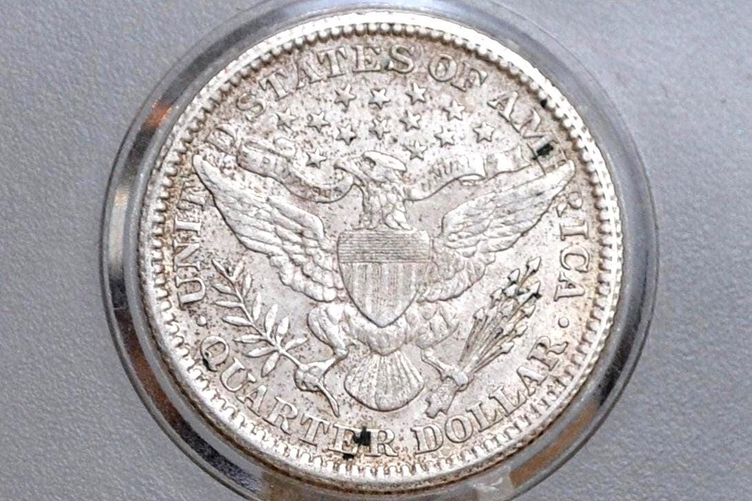 1908 Barber Quarter - Choice AU (About Uncirculated) Grade / Condition - Philadelphia Mint - 1908 P Quarter, High Grade, Beautiful Coin
