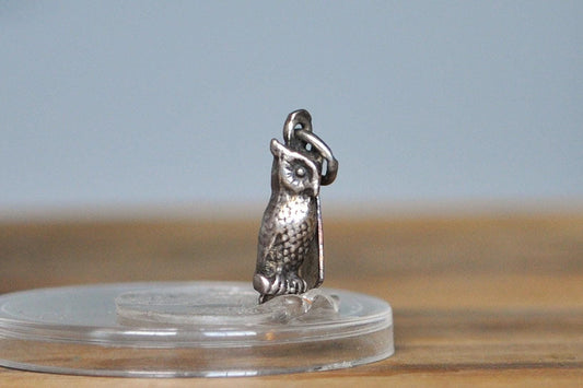 Sterling Silver Bell Trading Post San Diego Zoo Owl Pendant - Stamped and Tested Sterling Silver - Native American Silver