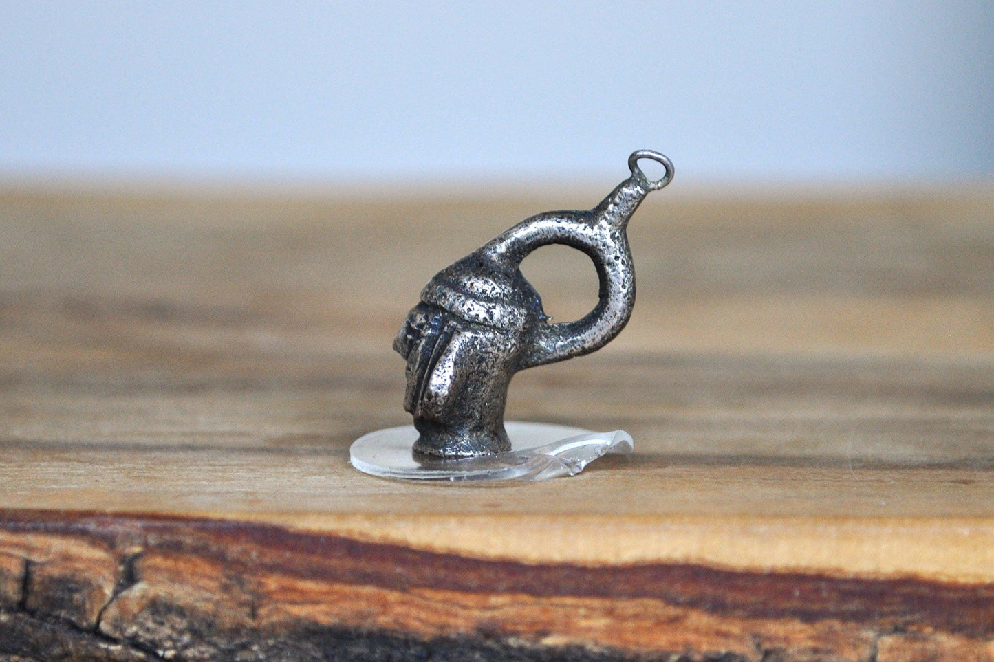 Antique Sterling Silver Moche Portrait Vessel Charm - Pre-Columbian Coastal Peru Pendant - Andean Jewelry