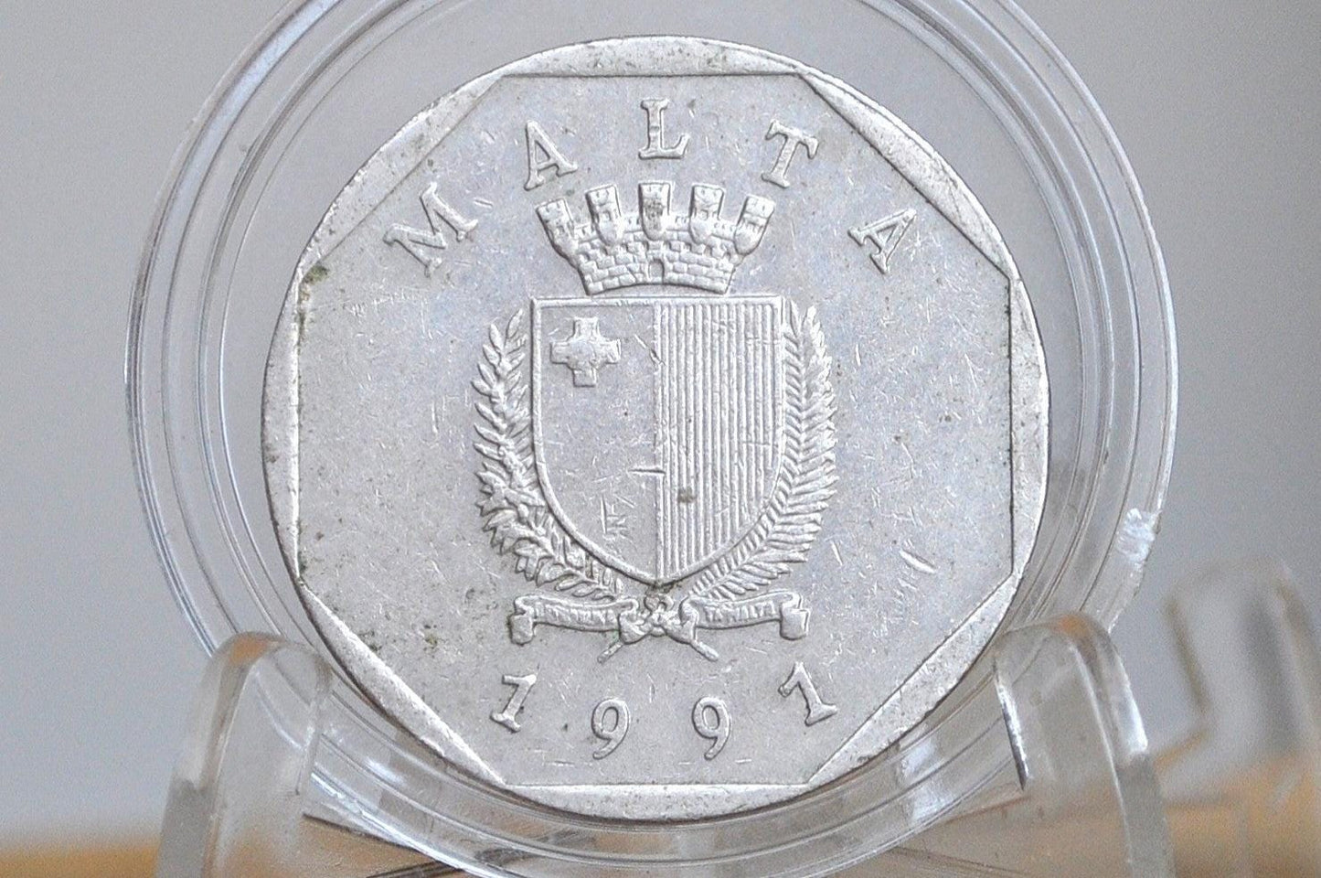 1991 & 1986 Malta 5 Cents - Maltese Republic Coins - Great Condition - Mediterranean Countries Coin -