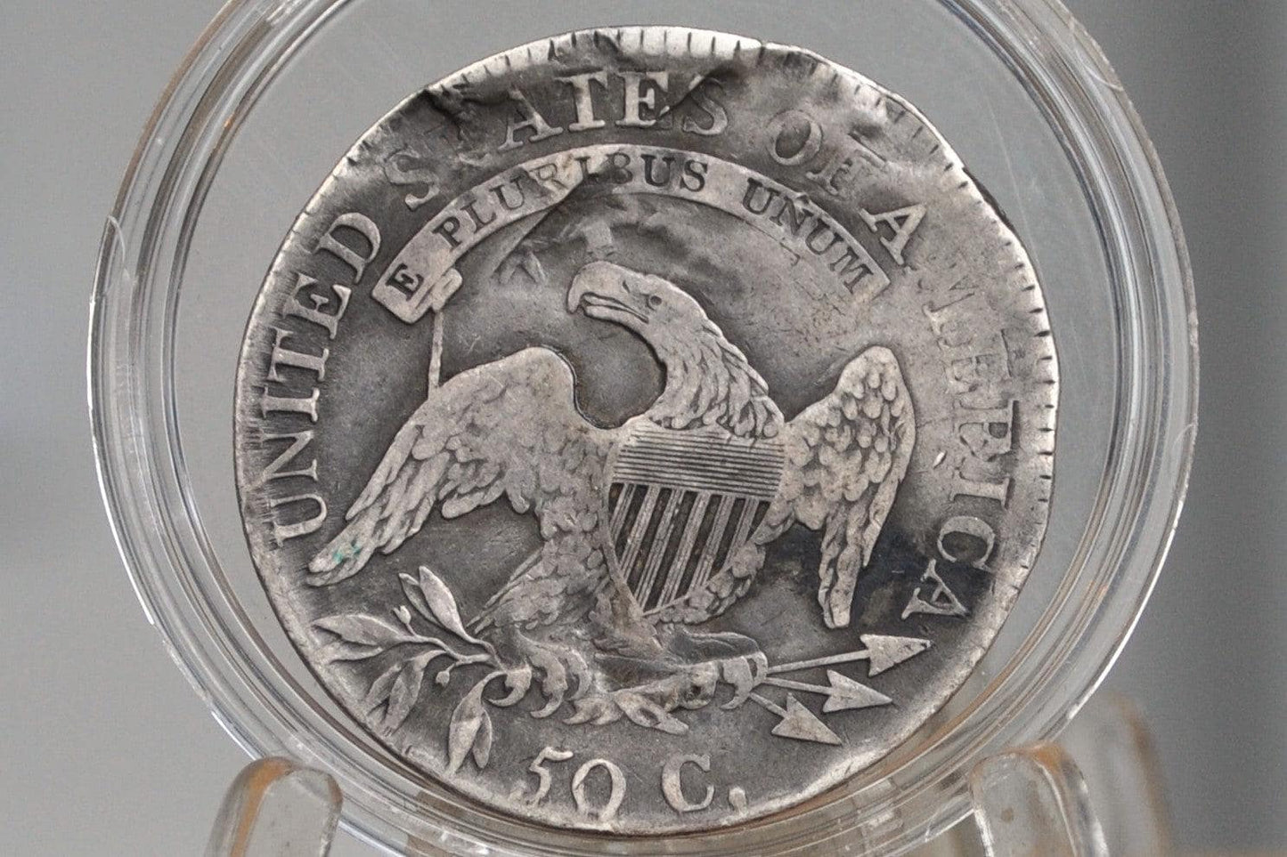 1814 Capped Bust Half Dollar, Rare Date - Fine Details, Damaged - 1814 Half Dollar US Half Dollar 1814, Rare Early Half, Low Mintage