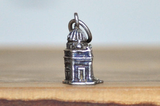 Vintage Continental Silver St Peters Basilica Charm - Stamped and Tested 800 Silver - Italian Silver Rome - Vatican City