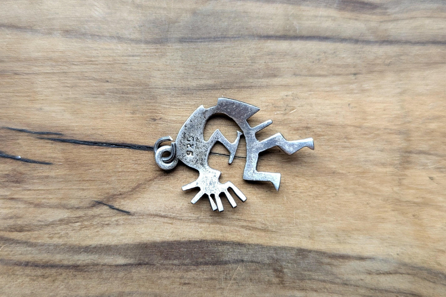 Sterling Silver Native American Kokopelli Charm - Stamped and Tested Sterling Silver - Rare Native American Deity Jewelry