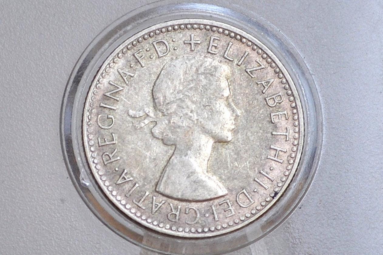 1961 Australia Silver Shilling 1961 One Shilling - XF Condition - Queen Elizabeth II - 1 Shilling 1961 Silver Australian Silver Shilling -