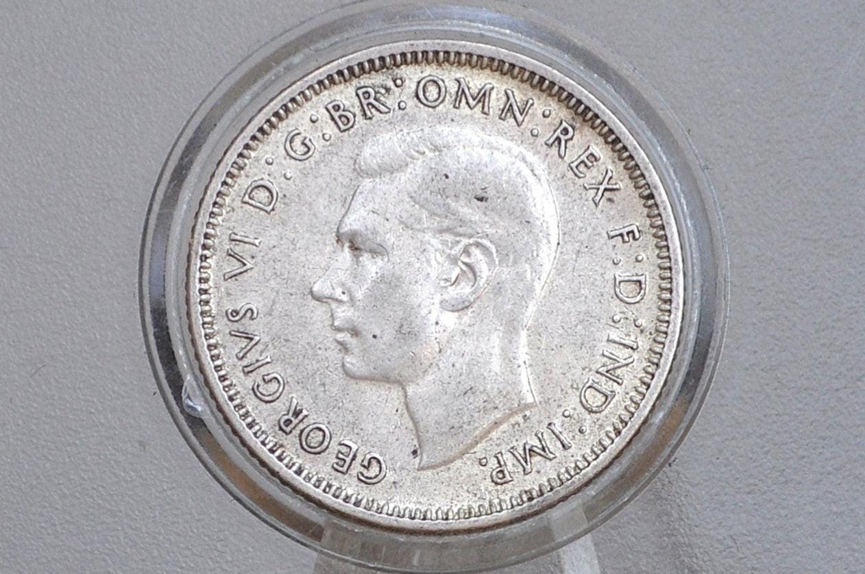 1942 Australia Silver Shilling 1942 One Shilling - XF/AU Condition - King George VI - 1 Shilling 1942 Silver Australian Silver Shilling -