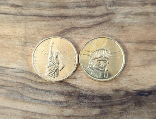 Lady Liberty 100th Anniversary Lot of 7 Tokens - Seven Lady Liberty Anniversary Tokens