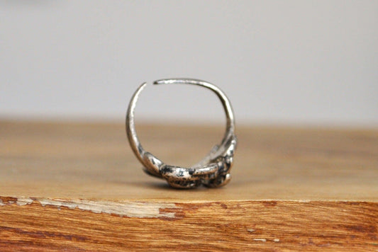 Sterling Silver Dragon Ring - Size 7 - Stamped and Tested Sterling Silver - Chipped Jewelry - Fixable