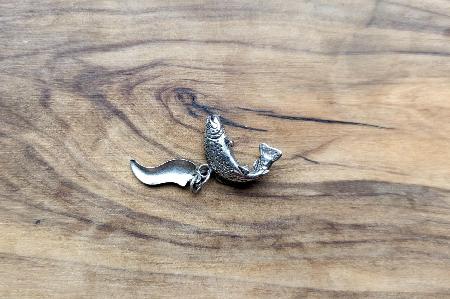 Sterling Silver Montana Rainbow Trout Charm - Tested Sterling Silver - Montana Fishing Charm