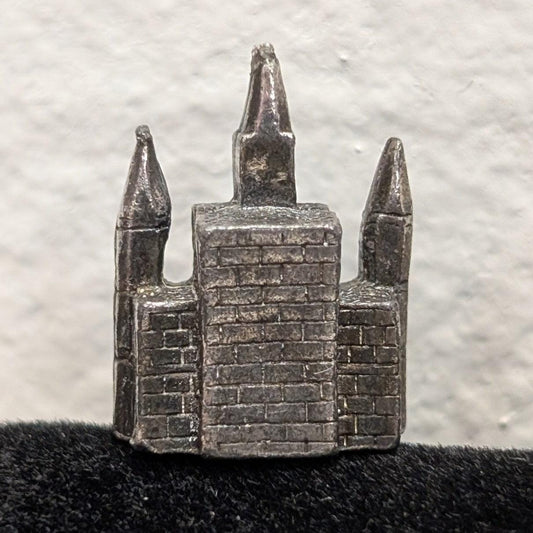 Vintage Sterling Cathedral Gothic Church Figurine! 925 Miniature Knick Knack 3.4 Grams