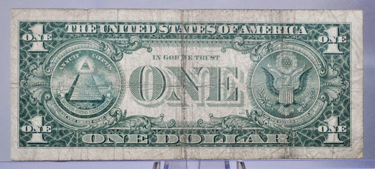 1957 B Silver Certificate 1 Dollar Note - Fancy Repeating Pattern Serial Number - 01131136 - 1957B One Dollar Blue Seal Banknote - Fr#1621