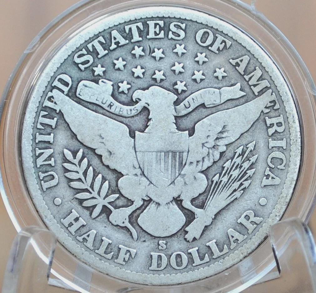 1912 Barber Silver Half Dollar - Choose by Grade / Condition - Philadelphia Mint - 1912 Half Dollar 1912 Barber 50 Cent Coin 1912 US