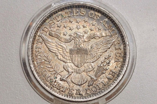 1893 Barber Quarter - Choice AU, Toned - Beautiful Coin - 1893 Quarter High Grade