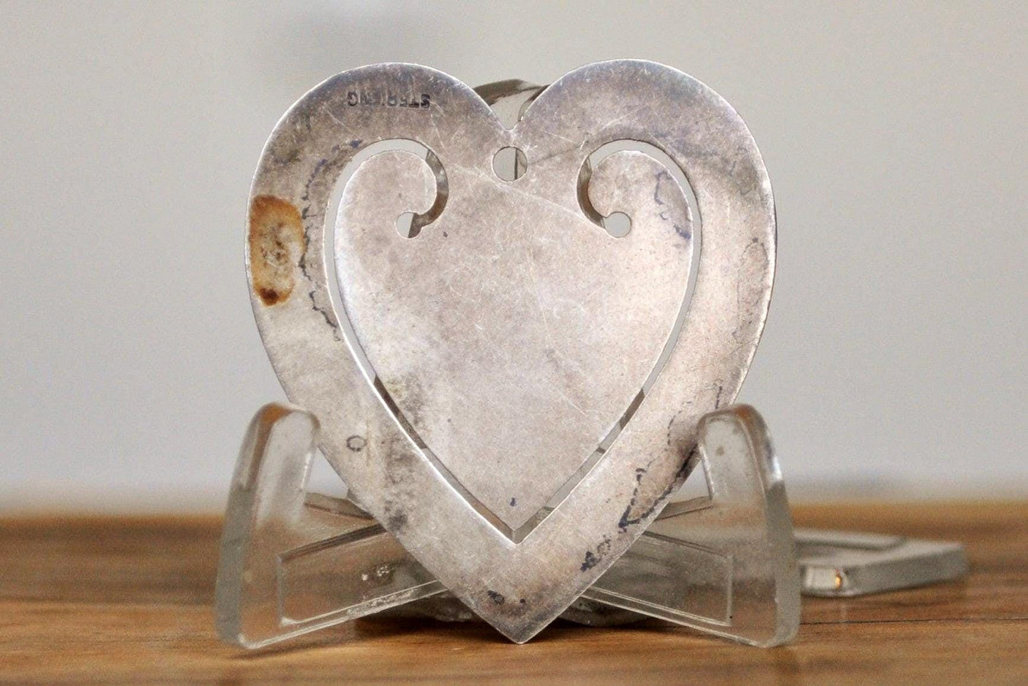 Antique Easter Bookmark, Sterling Silver - Beautifully Engraved Sterling Bookmark, Adorable Easter Baby Chick, Antique Bookmark