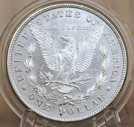 1878 Morgan Silver Dollar Eight Feathers - AU50 (About Uncirculated) - 1878 8 Tail Feathers Morgan - 8 Feather Variety 1878 P Morgan Silver