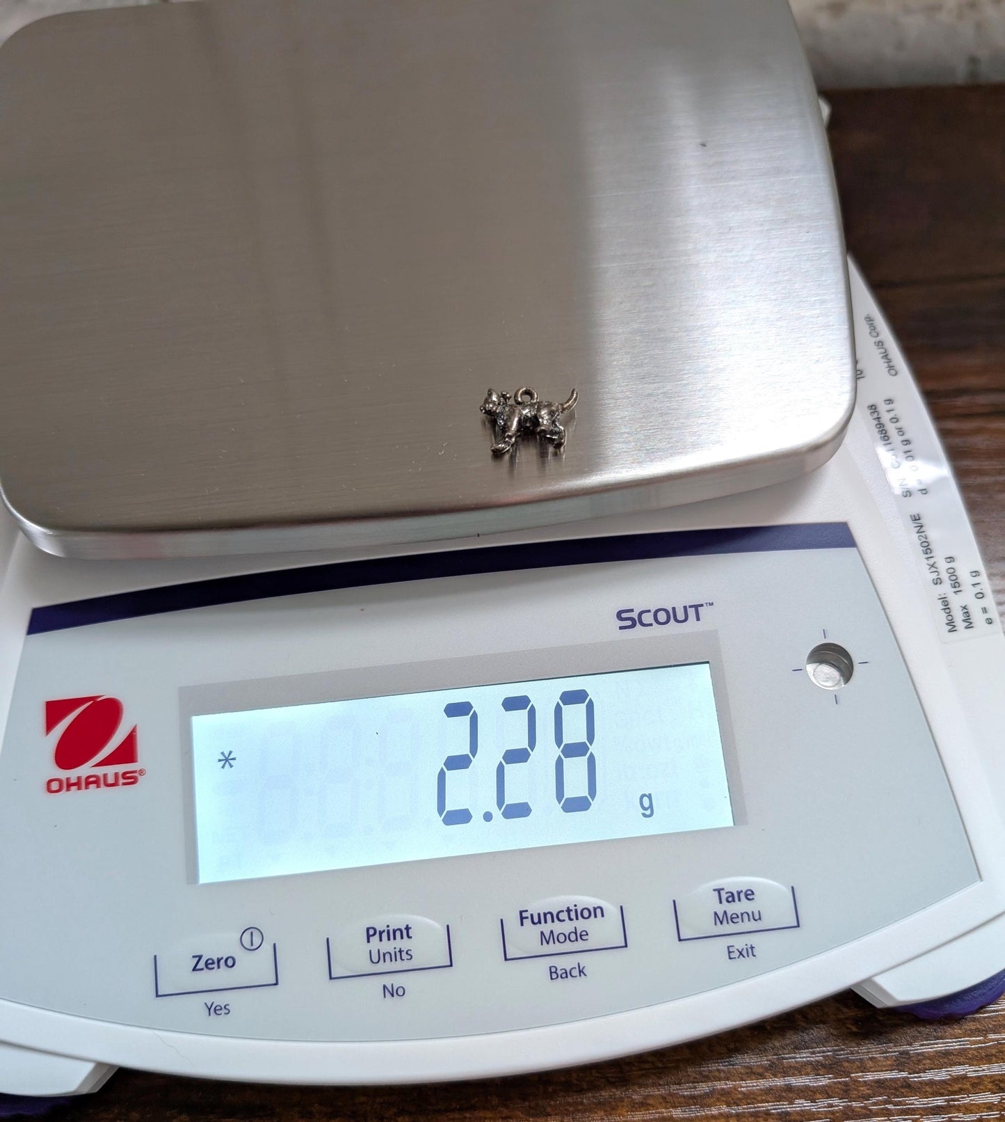 Vintage Sterling Kitten with a Bow Charm - 925 Silver Cat Charm - 2.28 Grams