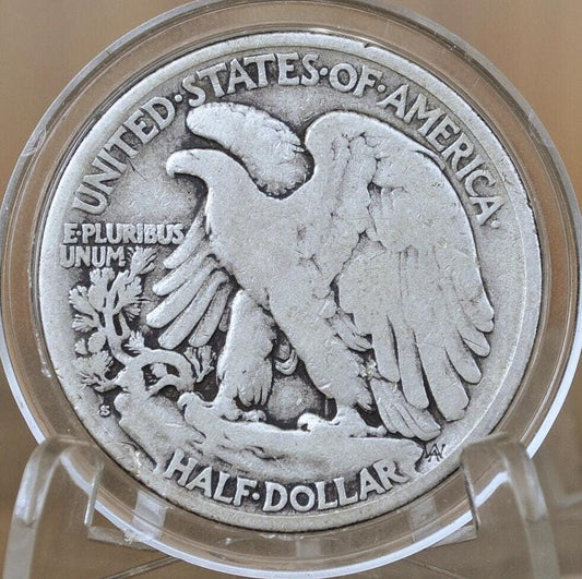 1921-S Walking Liberty Silver Half Dollar - VG (Very Good) -Key Date- San Francisco Mint- 1921 S WLH - Half Dollar 1921S Liberty WLH 1921S