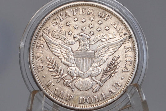 1899 Barber Half Dollar - G (Good) - Philadelphia Mint - 1899 Barber Silver Half Dollar - Turn of The Century Coin