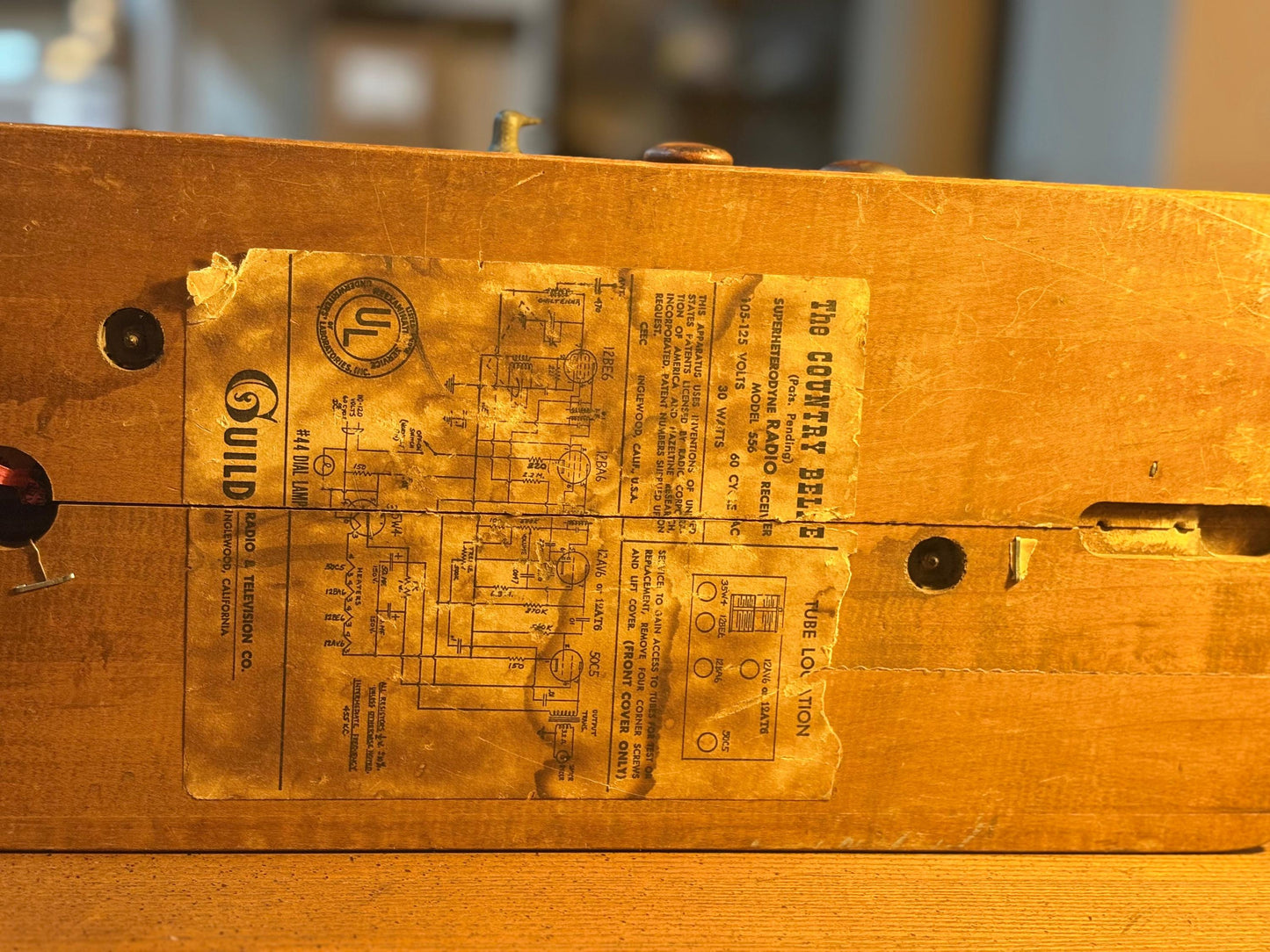 1956 Guild Country Belle Novelty Wall Radio - "The Country Belle" Antique Telephone Style AM Tube Radio