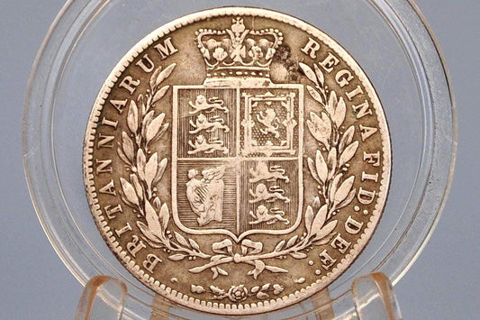 1878 Great Britain Half Crown - Awesome Historic Coin - Fine+ Grade / Condition - 1878 Silver 1/2 Crown 1878 United Kingdom HalfCrown