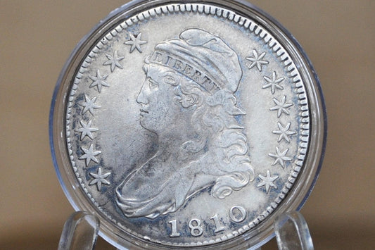 1810 Capped Bust Half Dollar - VF, Nice Coin - 1810 Half Dollar US Half Dollar 1810, Rare Early Half, Low Mintage, Great Detail