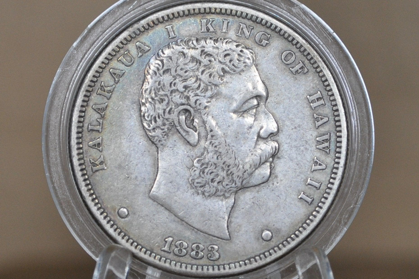 1883 Kingdom Of Hawaii Silver Dollar - XF - Rare Coin - Hawaii Hapaha 1883 Silver 1 Dollar 1883 Hawaii - Great Coin