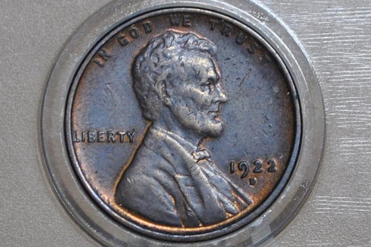 1922-D Wheat Penny - VG-F (Very Good to Fine) Grade / Condition - Denver Mint - 1922 D Wheat Ear Cent - 1922 D Penny Wheat Back - Key Date