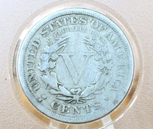 1912-S Liberty Head Nickel, The Key Date- VG+ (Very Good) Grade - San Francisco Mint - Liberty Nickel 1912S, Very Rare Coin, Only 238,000