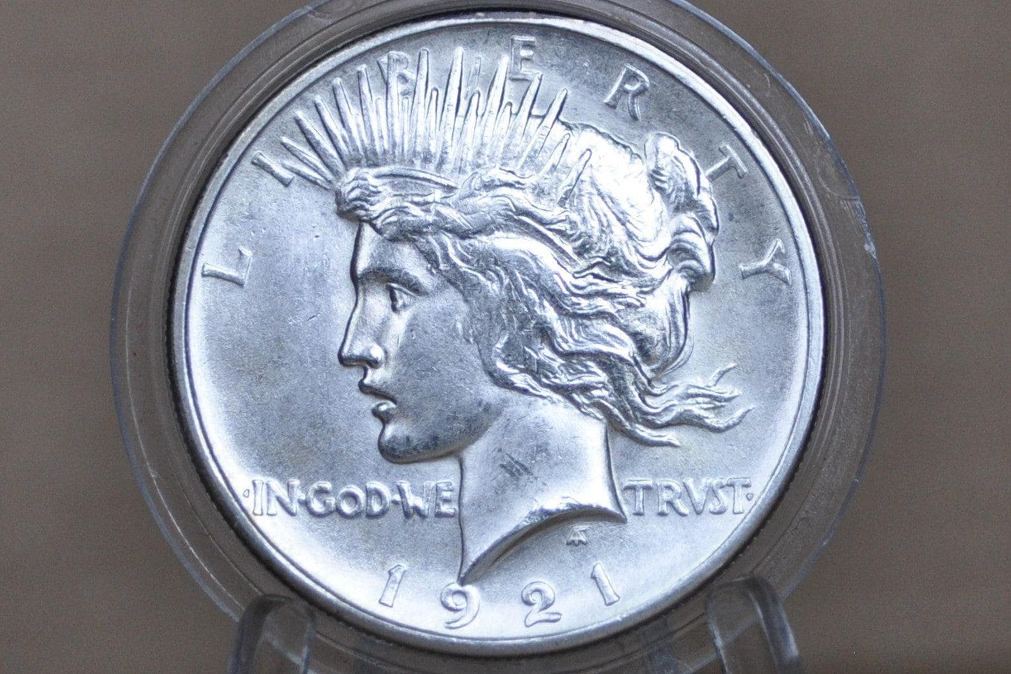 1921 Peace Silver Dollar - MS63 (Uncirculated) Grade / Condition 1921 High Relief Peace Dollar Silver - Very High Grade, Rare