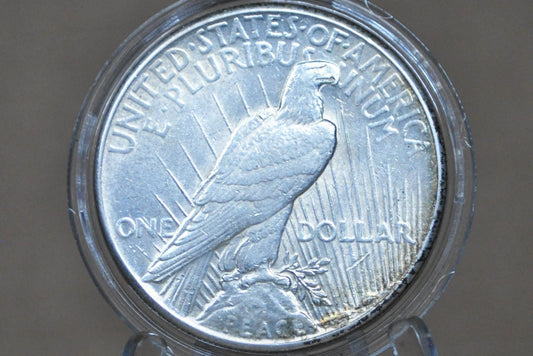 1928 Peace Dollar, Key Date - AU55 (About Uncirculated) - Philadelphia Mint - 1928 P Silver Dollar Key Date 1928 Peace Dollar