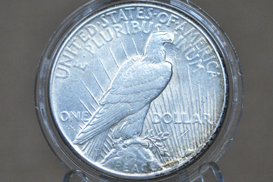 1928 Peace Dollar, Key Date - AU55 (About Uncirculated) - Philadelphia Mint - 1928 P Silver Dollar Key Date 1928 Peace Dollar