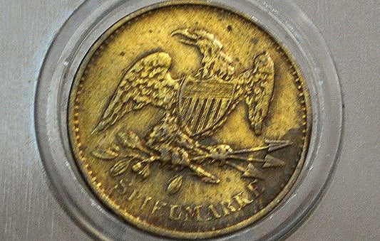 1800s Liberty Spiel Marke/Play Money - Antique Liberty & Eagle German Spiel Marke