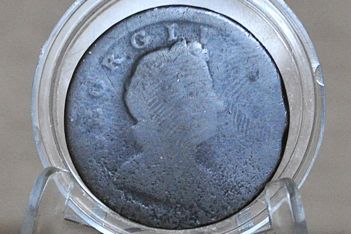 1723 UK Shilling - Great Details / Overall Condition - 1723 Great Britain Farthing - Copper Quarter Penny 1723