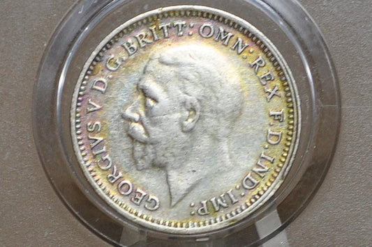 1928-1936 Great Britain Silver 3 Pence Silver - VF/XF Grades Conditions - King George - UK 3 Pence Great Britain Three Pence 50% Silver