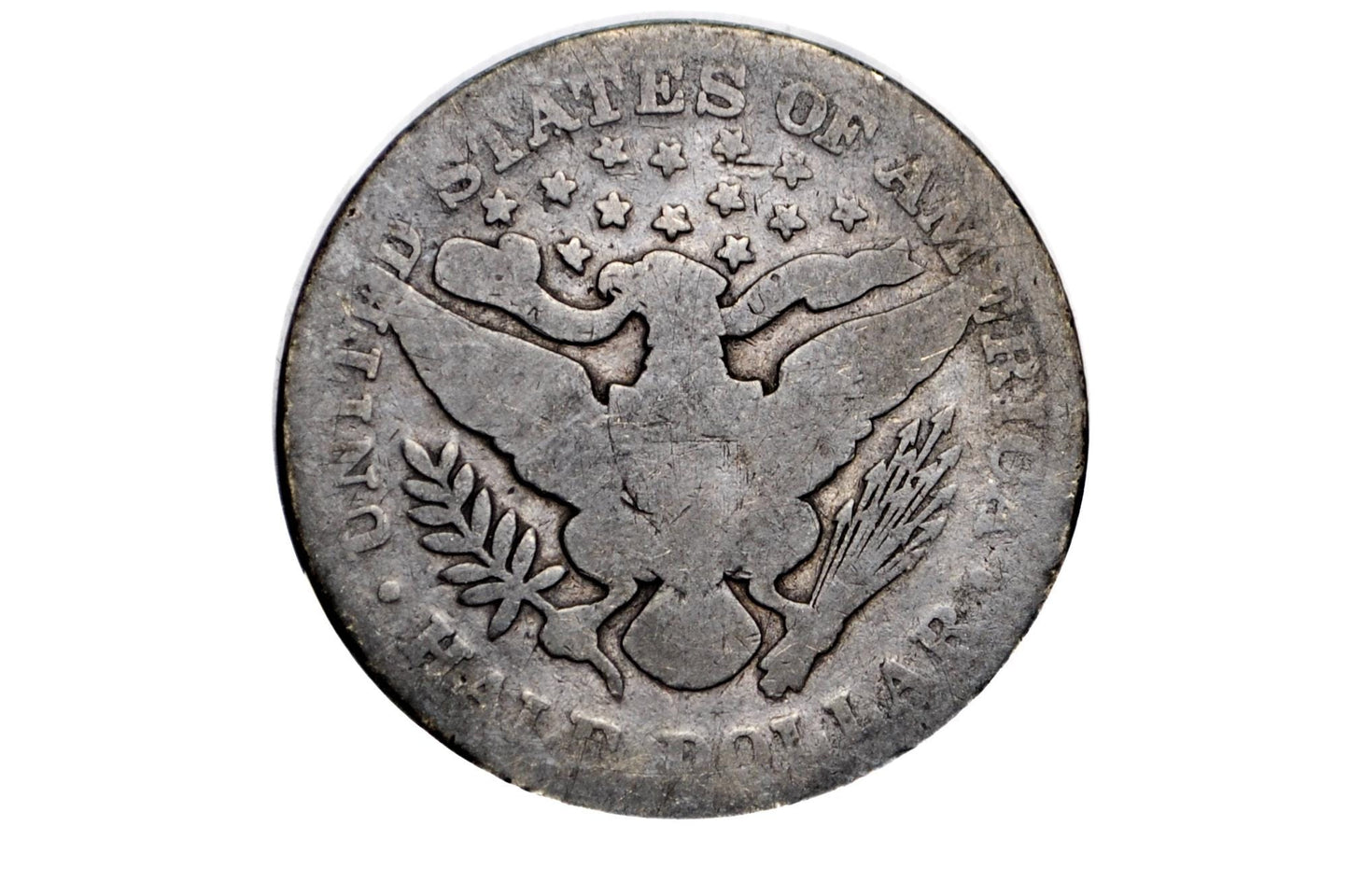 1892 Barber Half Dollar - G+ (Good) - Philadelphia Mint - 1892 Barber Silver Half Dollar, Semi-Key Date / Low Mintage Date!