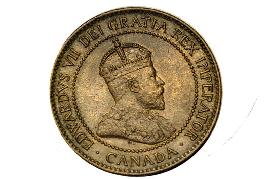 1905 Canadian Cent - XF (Extremely Fine) Grade / Condition - Edward VII - One Cent Canada 1905 Large Cent - 1905 Canadian Penny