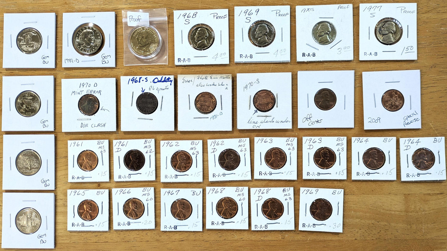 Huge Coin Lot - Silver, Indian Heads, Wheats, Proofs, Old Coins - Check it out! Discount Coin Lot! Great Deal! (Copy)