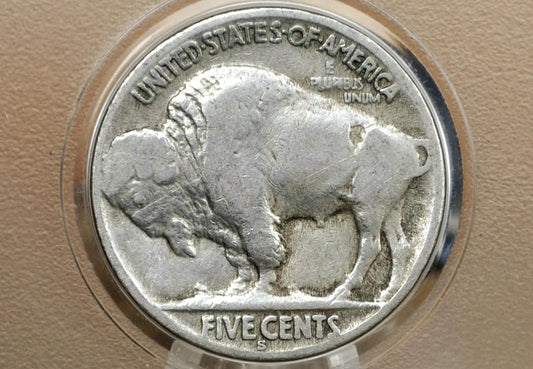 1924-S Buffalo Nickel - Fine Grade / Condition; Key Date - S Mint 1924 Nickel Indian Head Nickel 1924 S - Rare Coin, Low Mintage