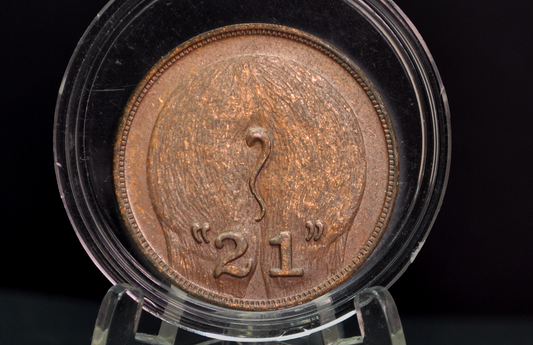 Vintage "21" Club NYC Jack & Charlie's Speakeasy Token - Rare Jack & Charlie's 21 West 52nd Street Pig Rear