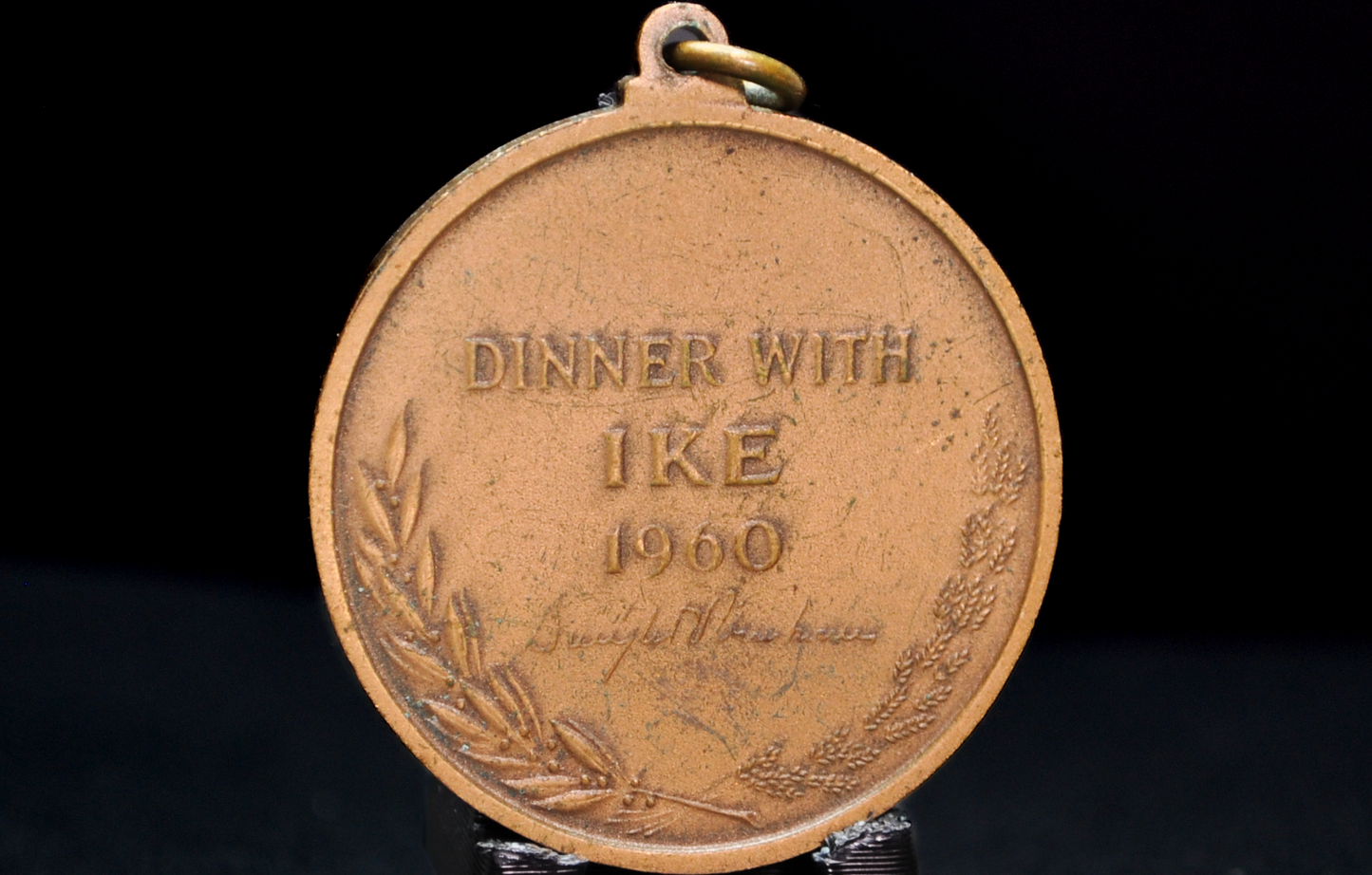 1960 "Dinner With Ike" Dwight D. Eisenhower Bronze Medallion - Vintage 1960 Eisenhower "Peace and Prosperity" Commemorative Medal