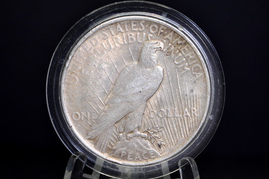 1922 Peace Silver Dollar Unique WWII-Era Counterstamped "T.M.L. USN 44" - 1922 US Silver Peace Dollar w/ "T.M.L. USN 44" Military-Style Counterstamps