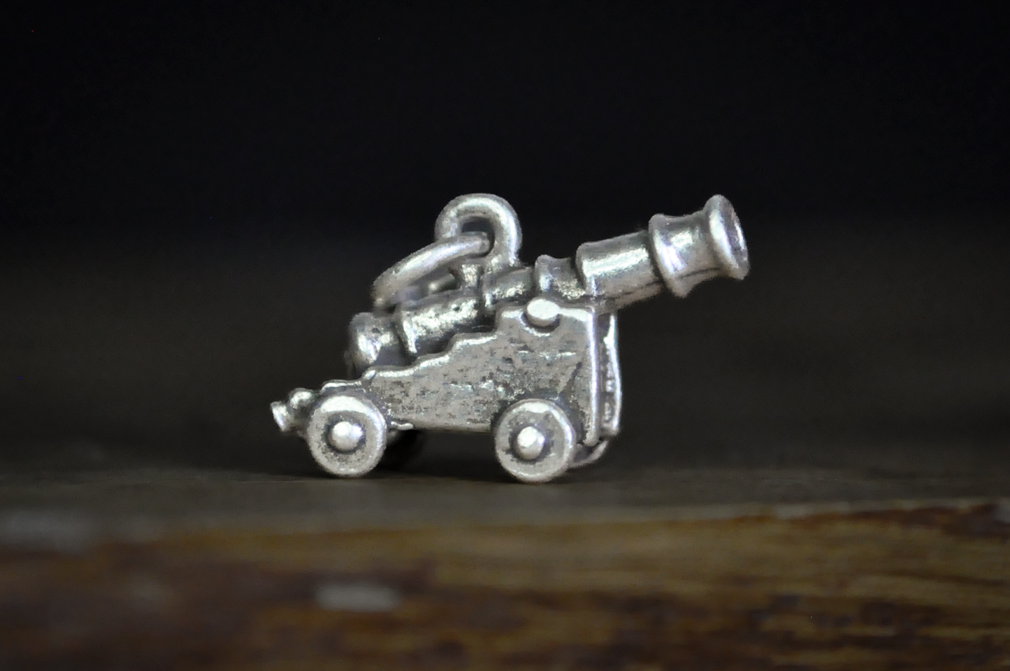 Vintage Sterling Silver Fort McHenry Cannon Charm Pendant - Vintage Fort McHenry Rodman Smoothbore Cannon Sterling Silver Charm